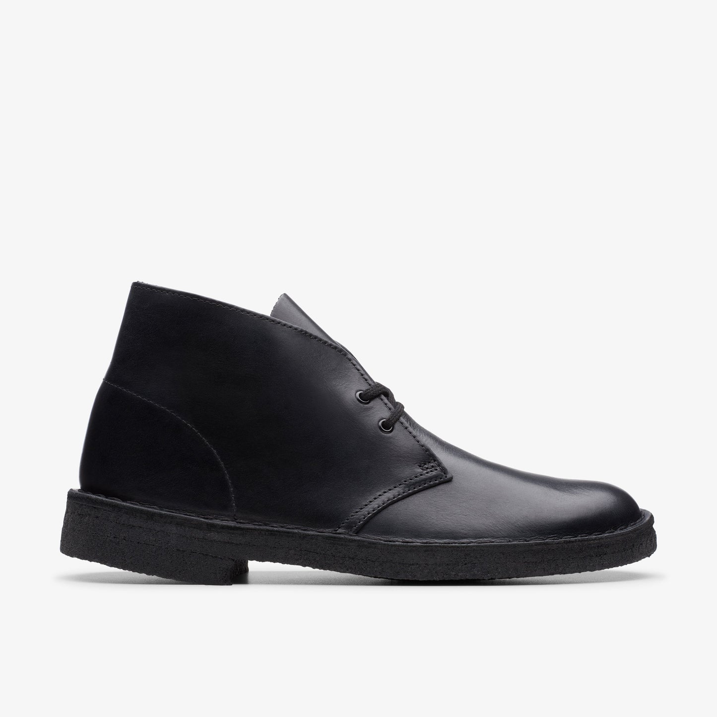 Clarks Mens Desert Boot Black Polished 26144225