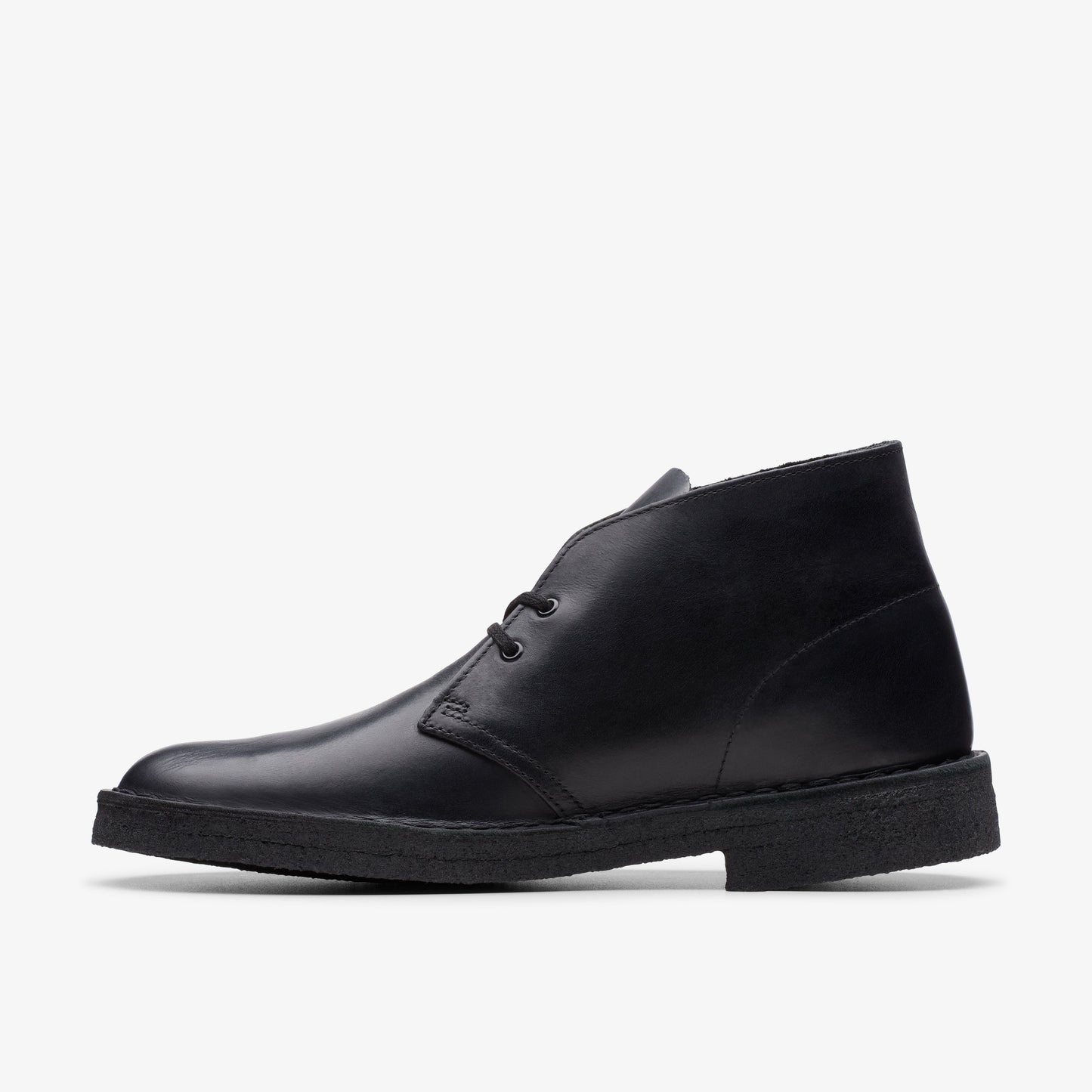 Clarks Mens Desert Boot Black Polished 26144225