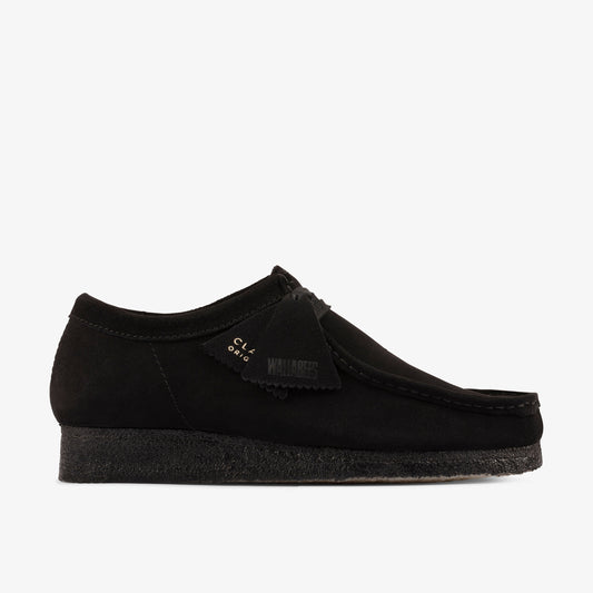 Clarks Womens Wallabee Black Suede 26155522