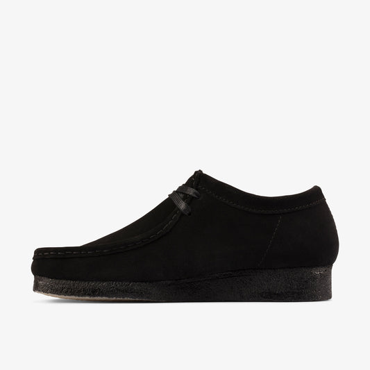 Clarks Womens Wallabee Black Suede 26155522