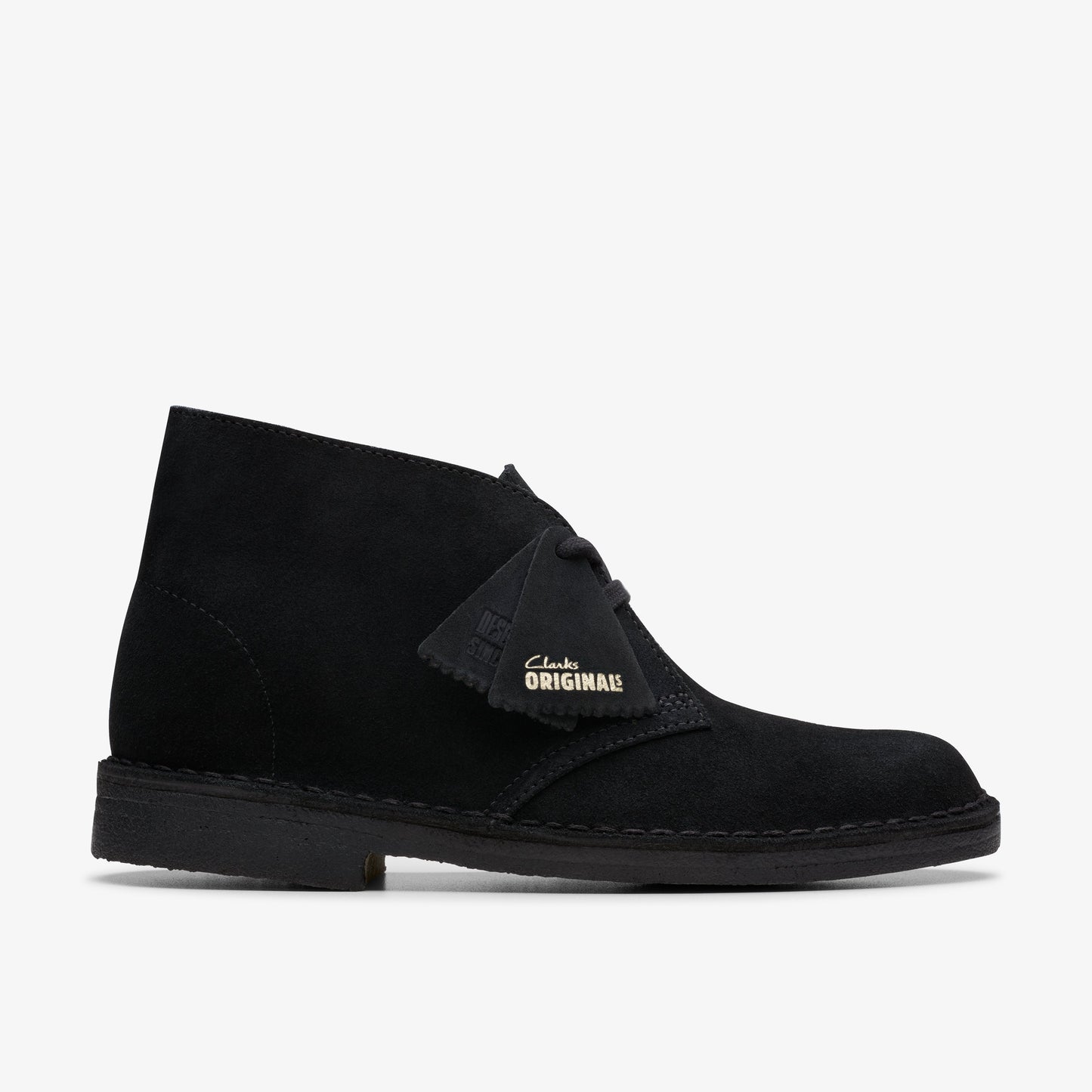 Clarks Womens Desert Boot Black Suede 26155524