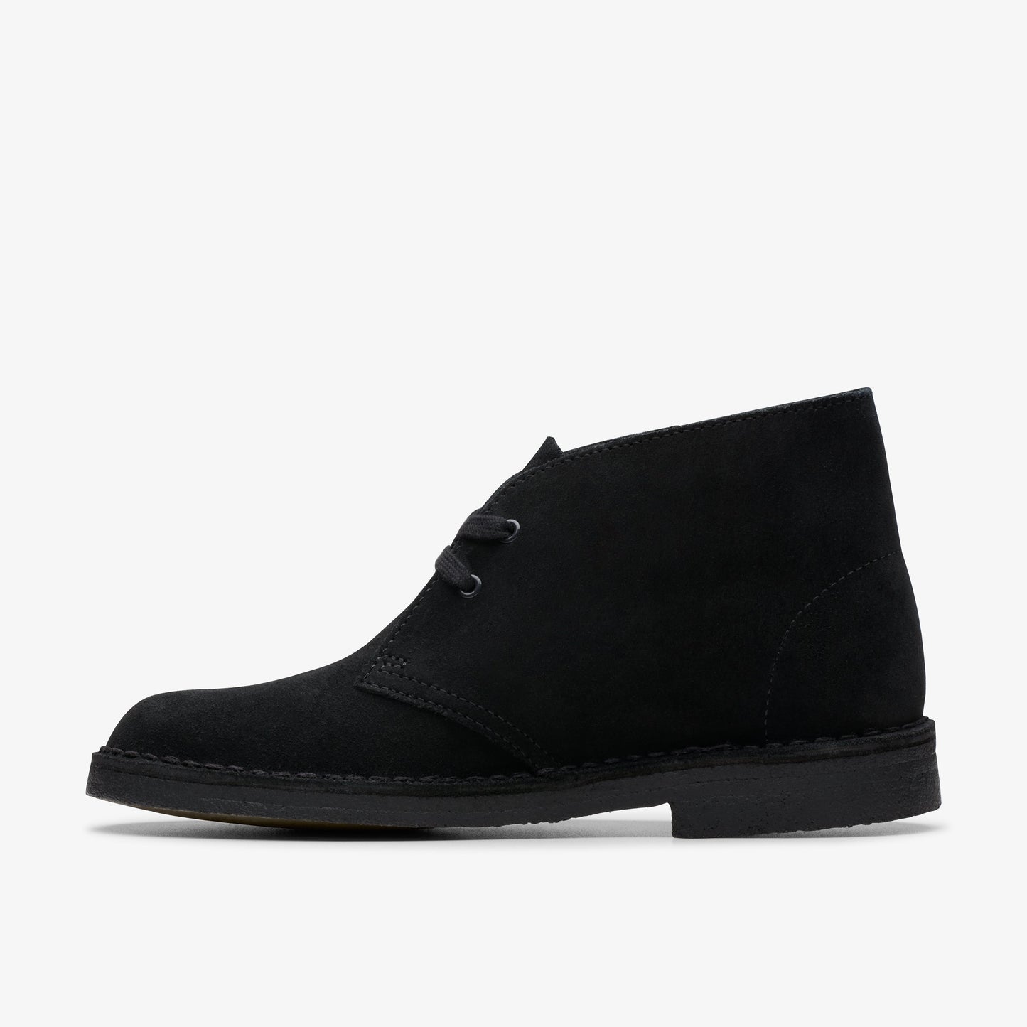 Clarks Womens Desert Boot Black Suede 26155524