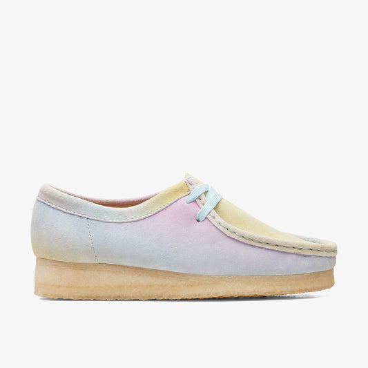 Clarks Womens Wallabee White Blue Multicolour 26165563