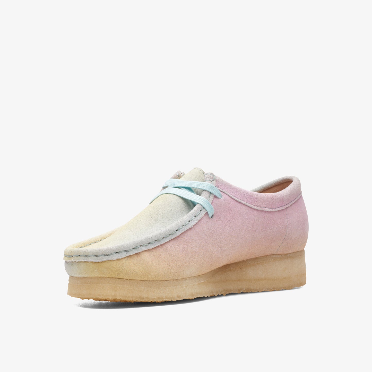 Clarks Womens Wallabee White Blue Multicolour 26165563