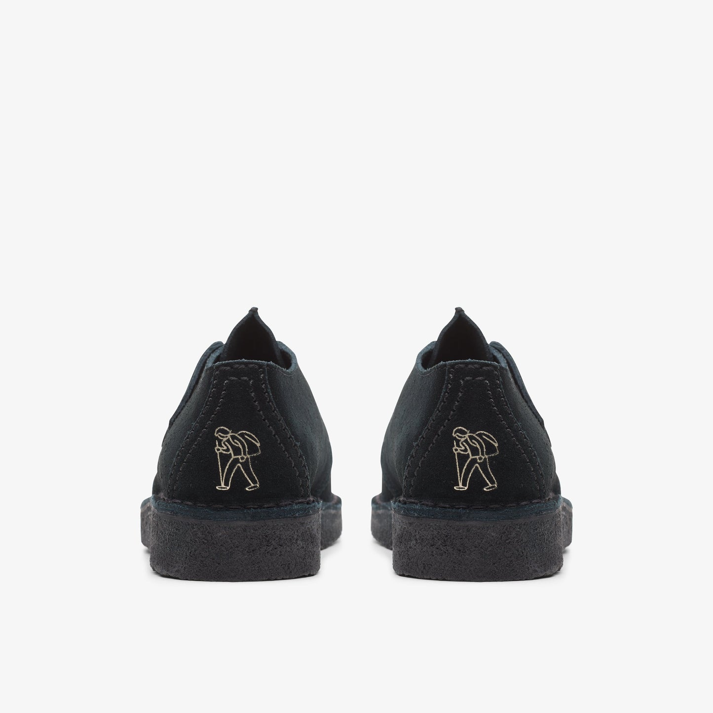 Clarks Womens Desert Trek Black Suede 26165566