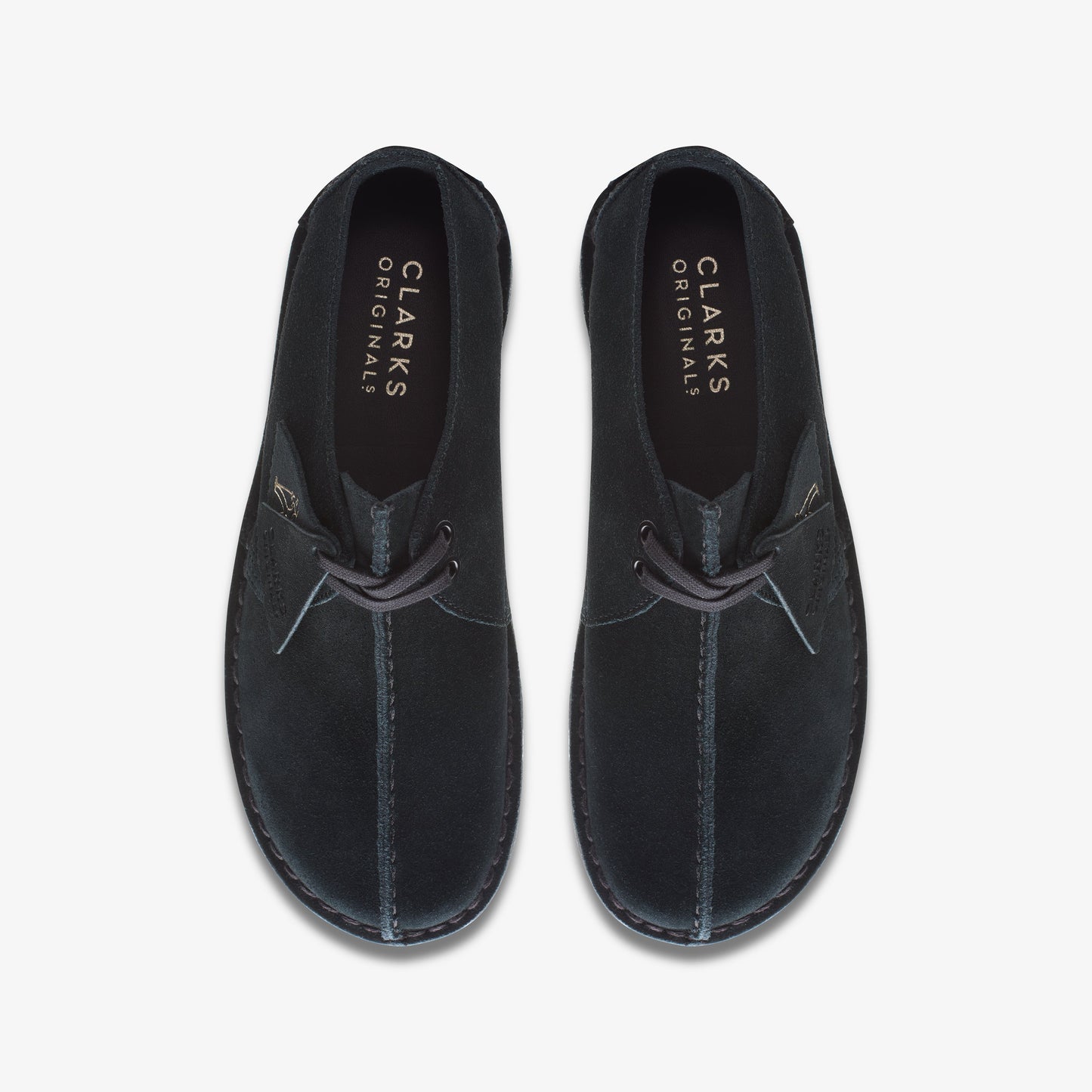 Clarks Womens Desert Trek Black Suede 26165566