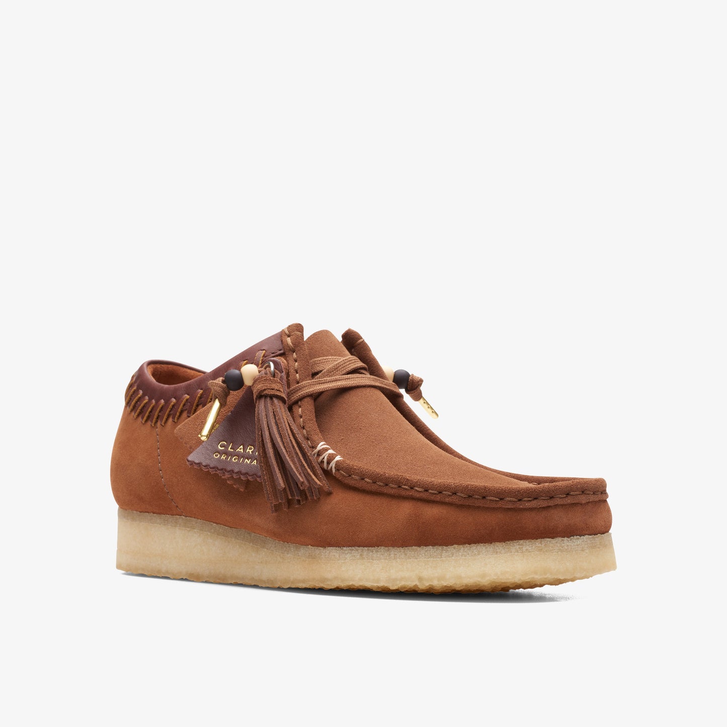 Clarks Mens Wallabee Dark Tan Combi 26165806