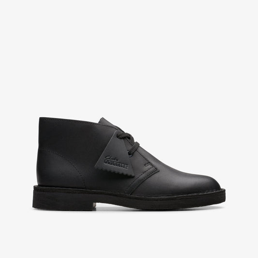Clarks Kids - Desert Boot Older Black Leather 26168040