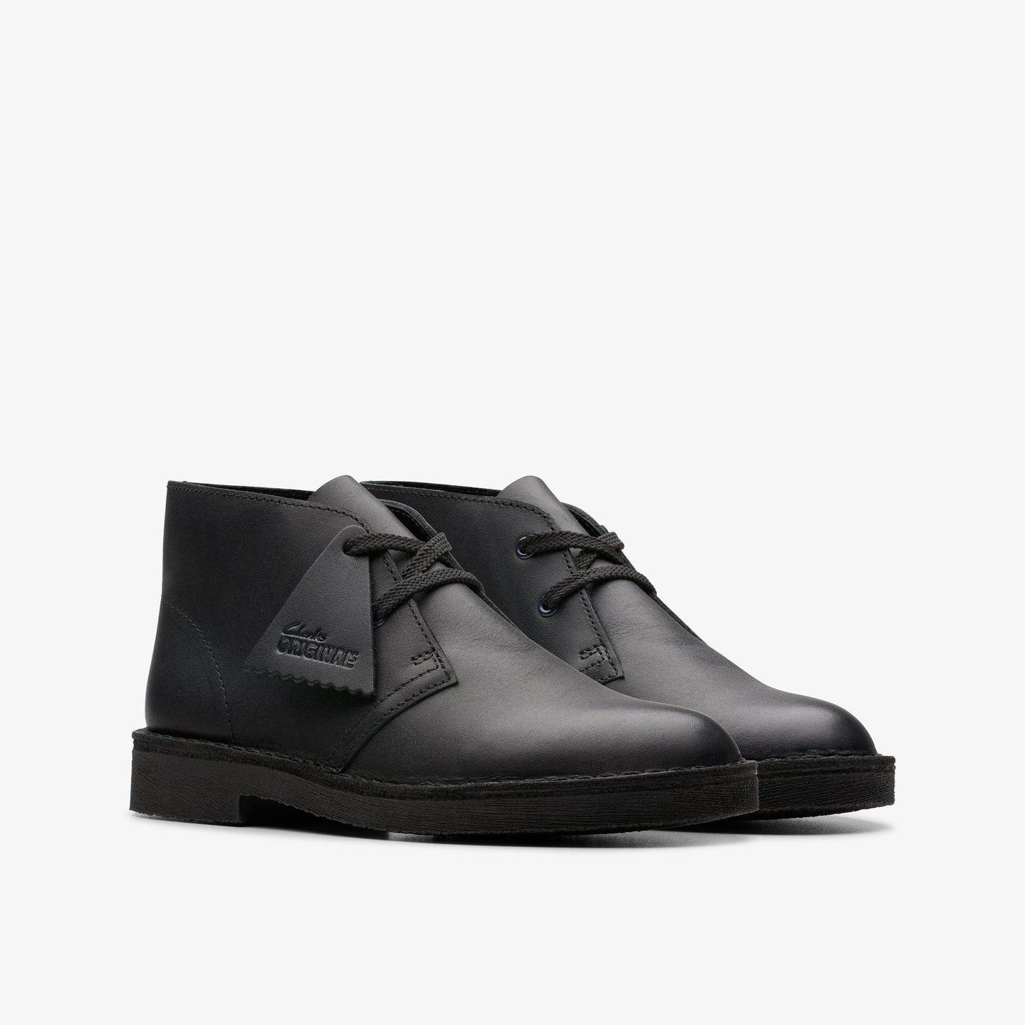 Clarks Kids - Desert Boot Older Black Leather 26168040