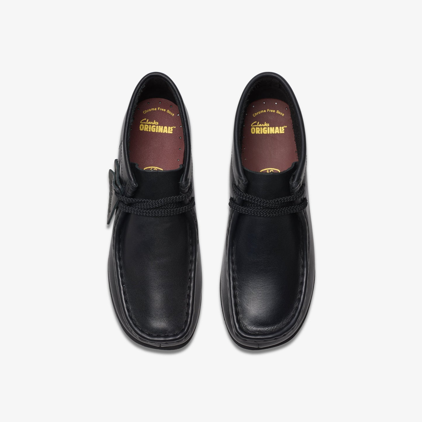 Clarks Kids - Wallabee Boot Older Black Leather 26168041