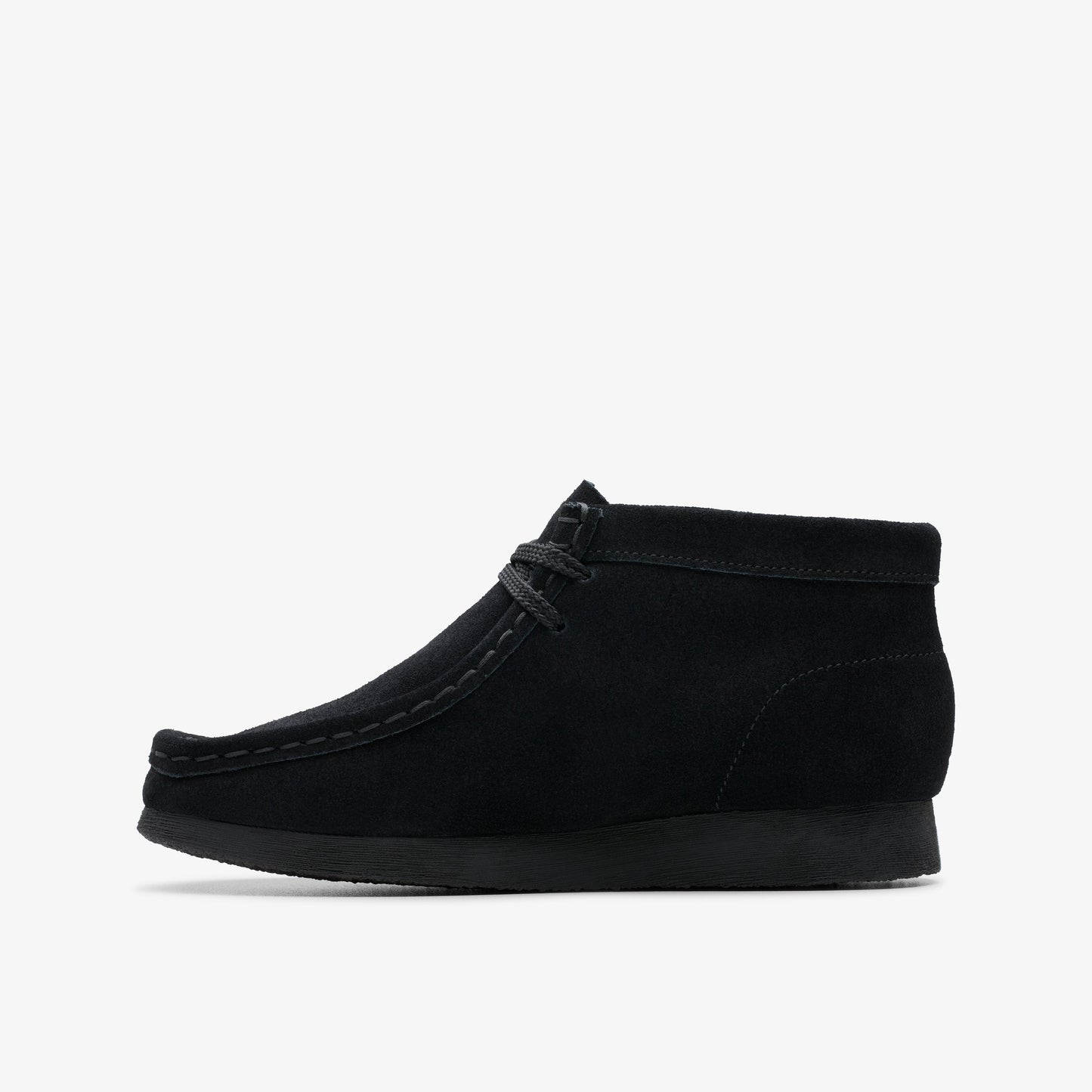 Clarks Kids - Wallabee Boot Older Black Suede 26168044