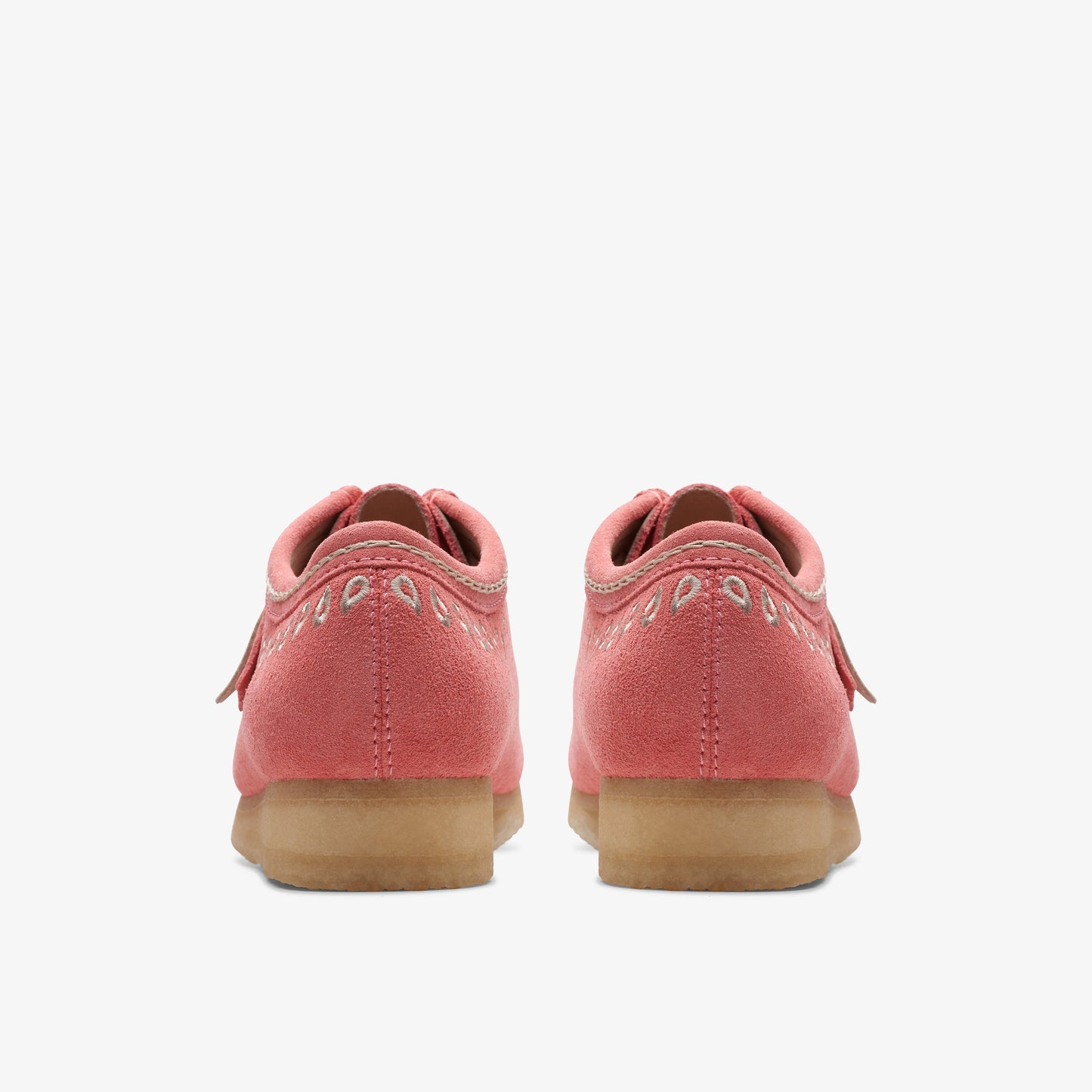 Clarks Mens Wallabee Pink Embroidery 26170539