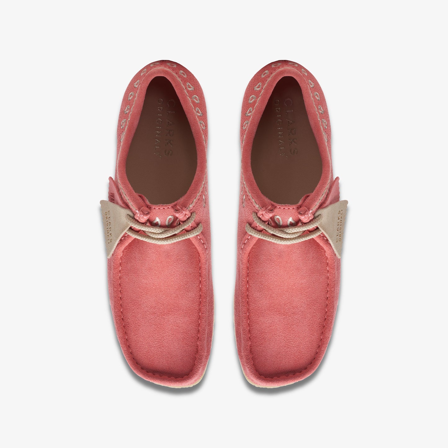 Clarks Mens Wallabee Pink Embroidery 26170539