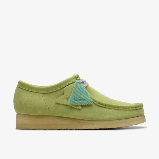 Clarks Mens Wallabee Pale Lime Suede 26175855