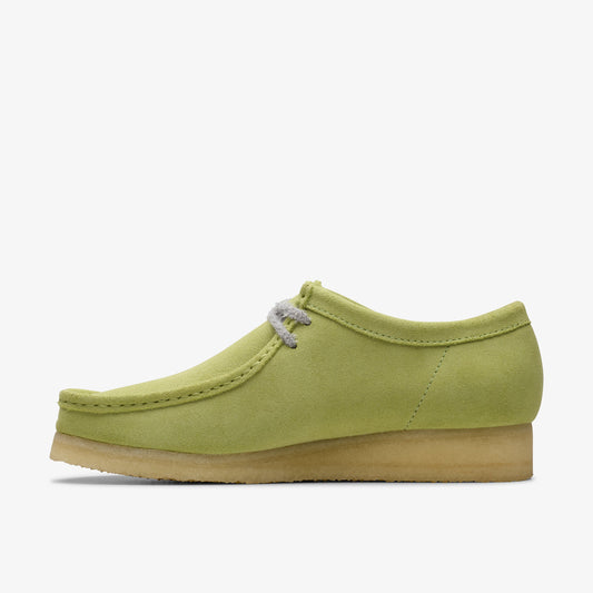 Clarks Mens Wallabee Pale Lime Suede 26175855