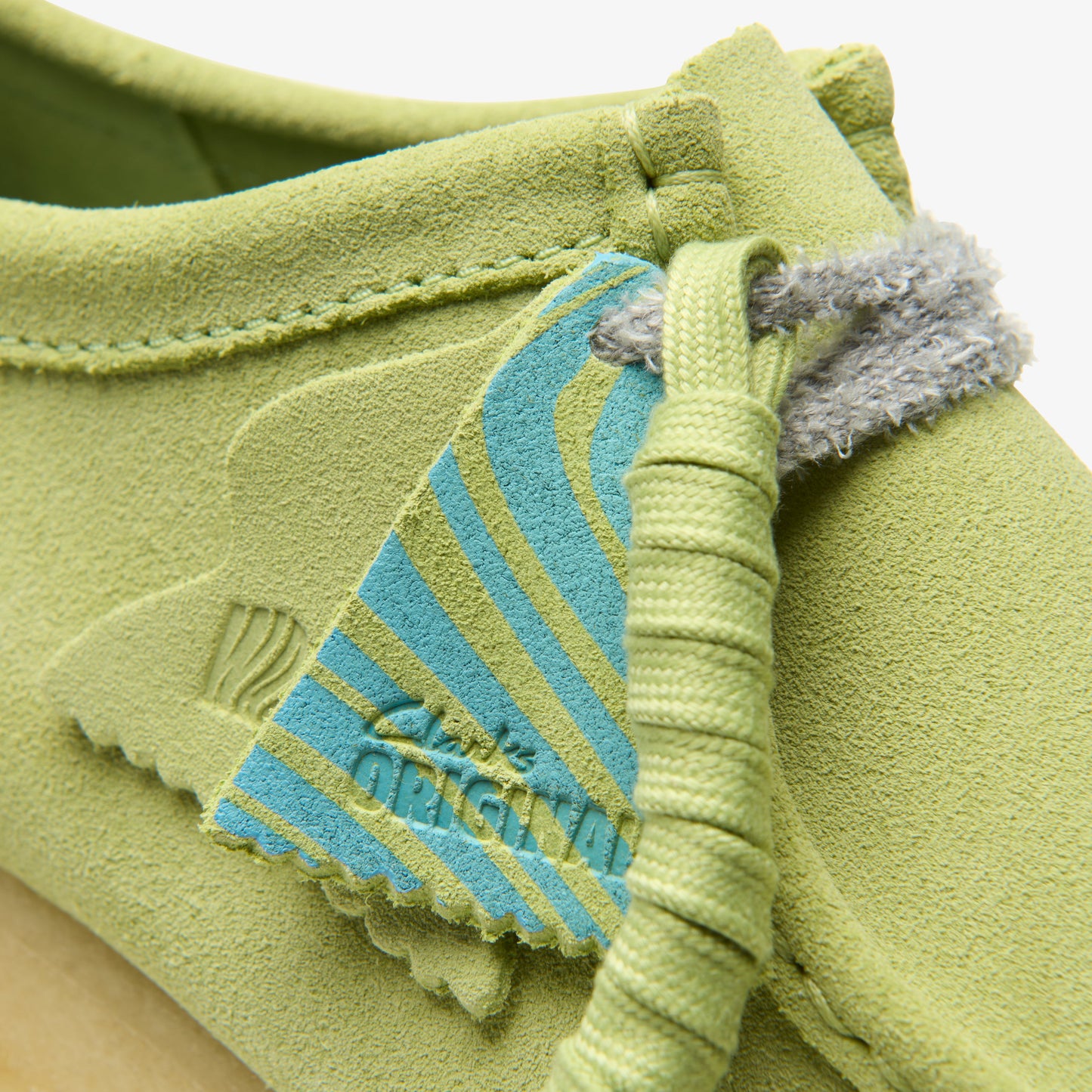 Clarks Mens Wallabee Pale Lime Suede 26175855