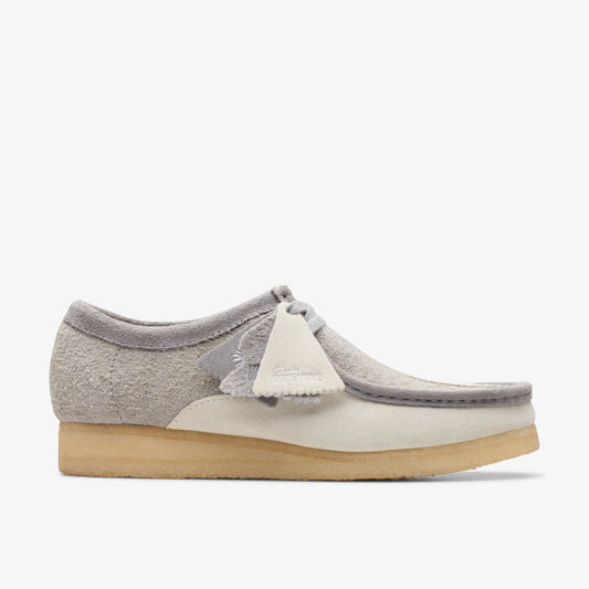 Clarks Mens Wallabee Grey Off White 26176525