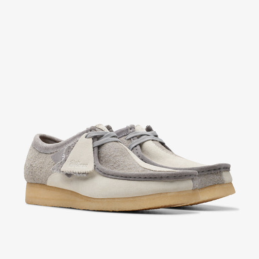 Clarks Mens Wallabee Grey Off White 26176525