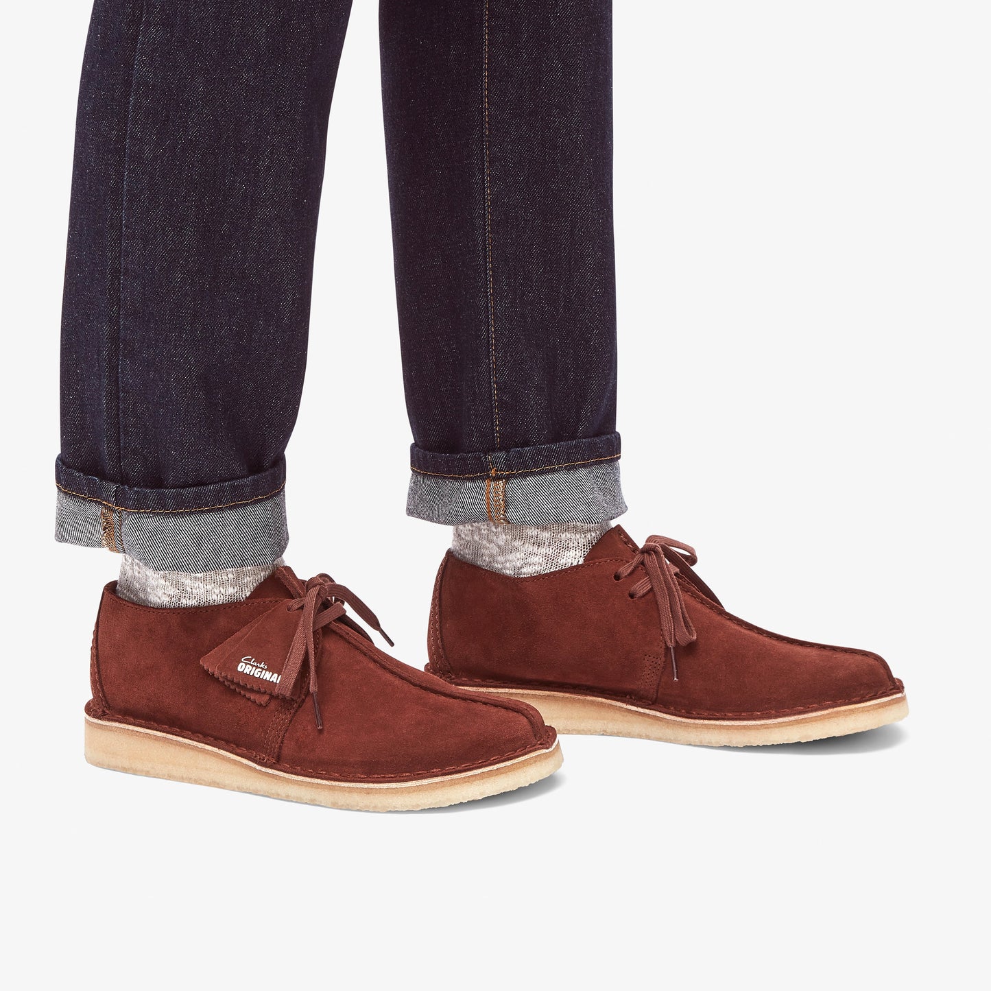 Clarks Mens Desert Trek Dark Rust Brown 26177745