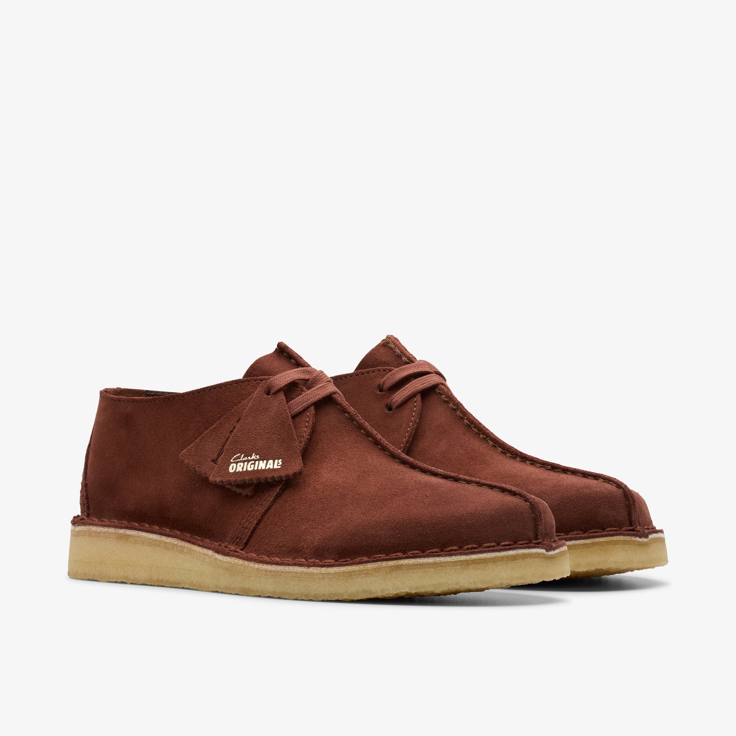 Clarks Mens Desert Trek Dark Rust Brown 26177745