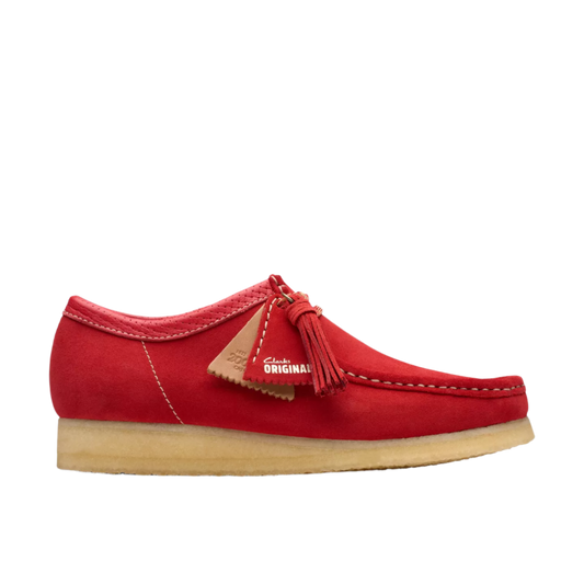 Clarks Mens Wallabee Red Suede 26180195