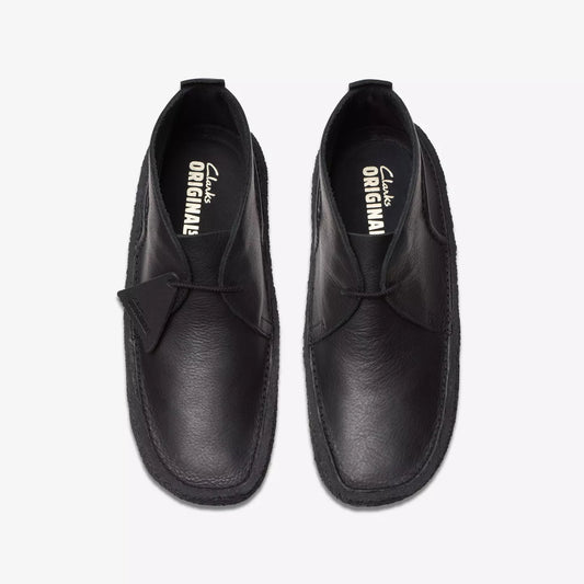 Clarks Mens Desert Rain Black Leather 26180626