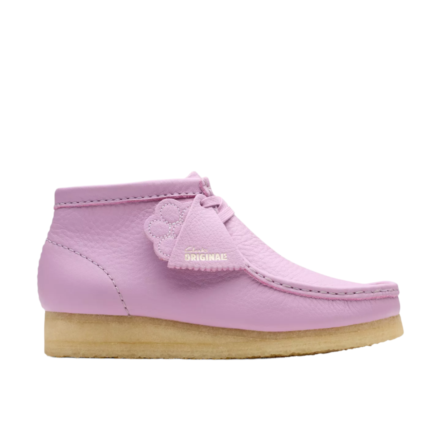 Clarks Womens Wallabee Boot Mauve Leather 26180648