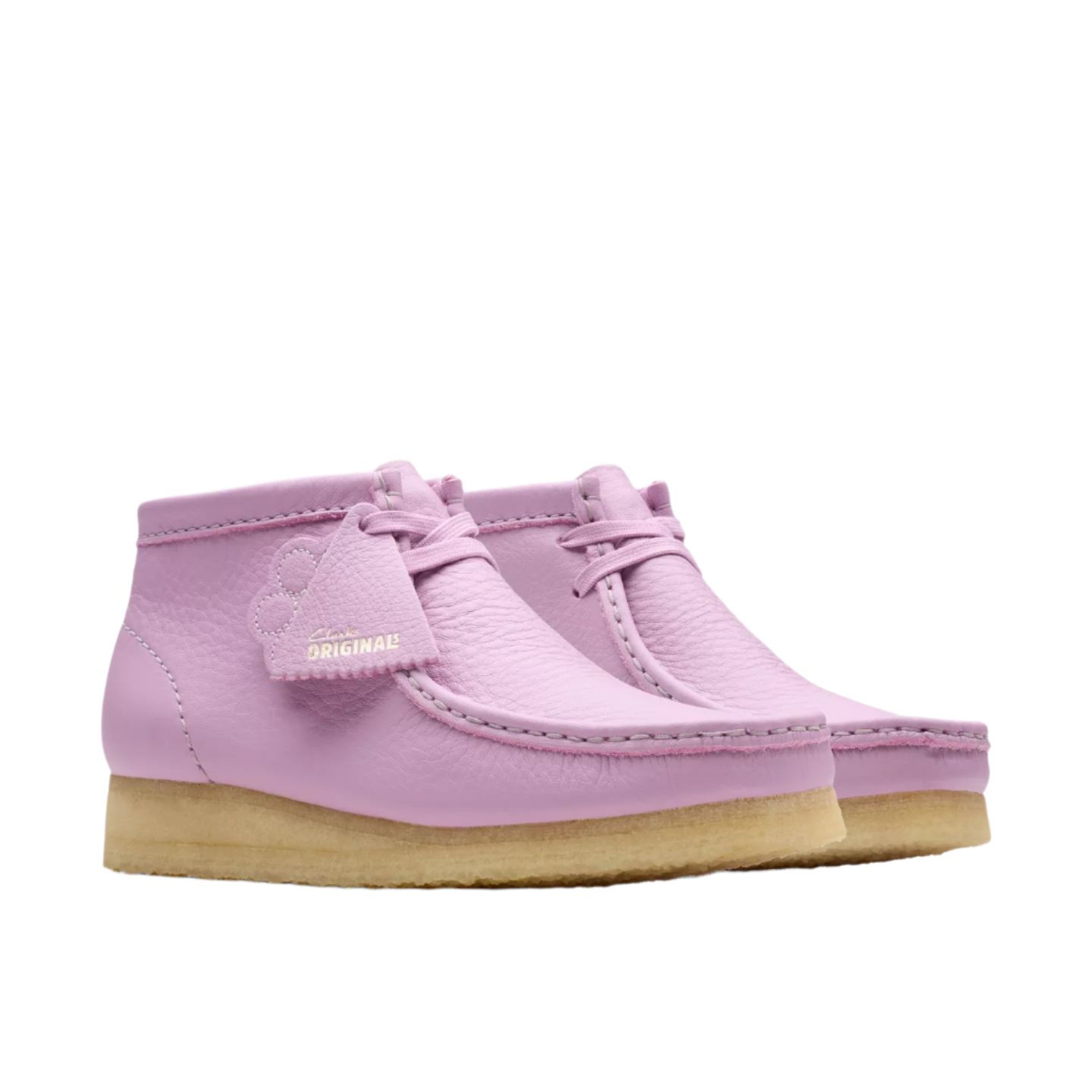 Clarks Womens Wallabee Boot Mauve Leather 26180648