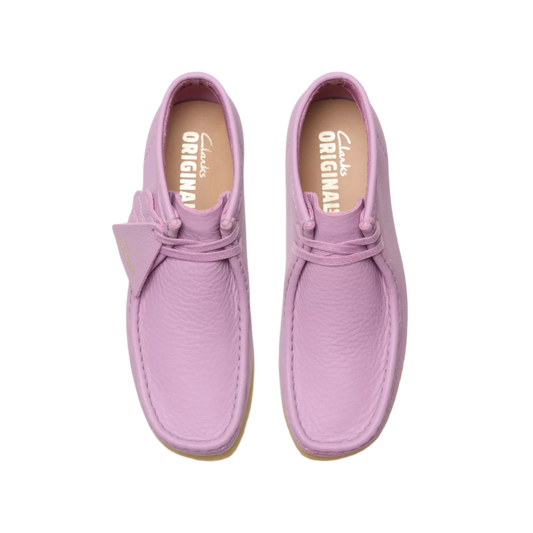 Clarks Womens Wallabee Boot Mauve Leather 26180648