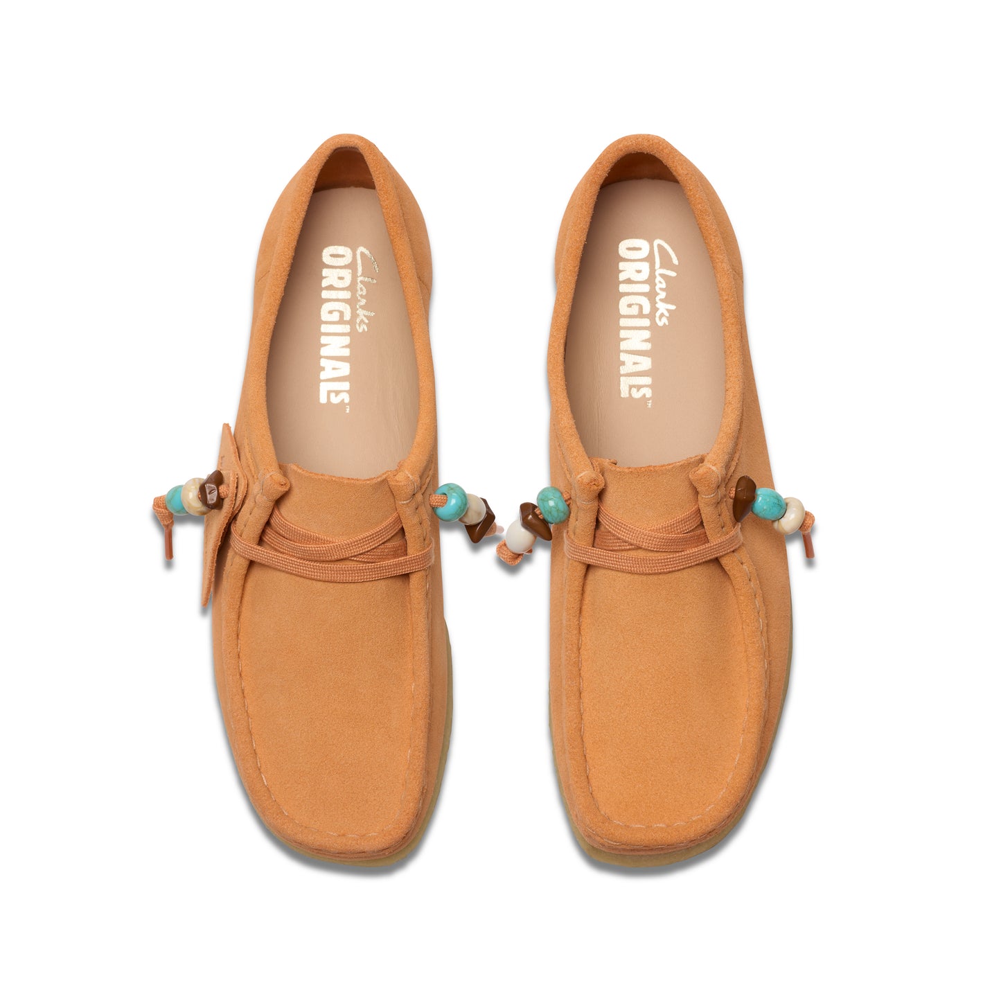 Clark Womans Wallabee Pale Peach Suede #26180671