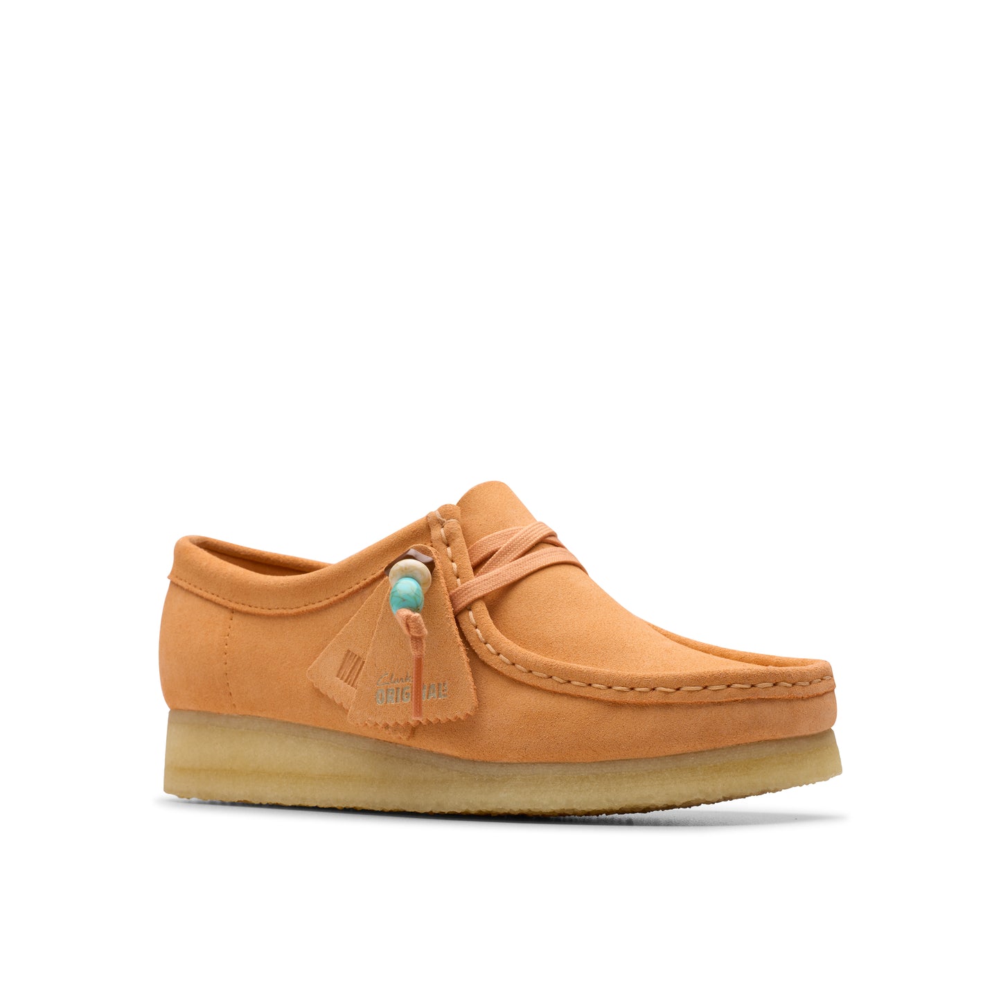 Clark Womans Wallabee Pale Peach Suede #26180671