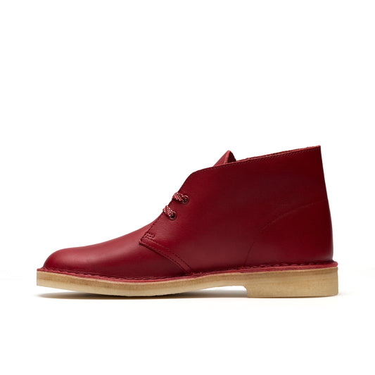 Clark Men's Desert Boot Dark Red Leather 26182825