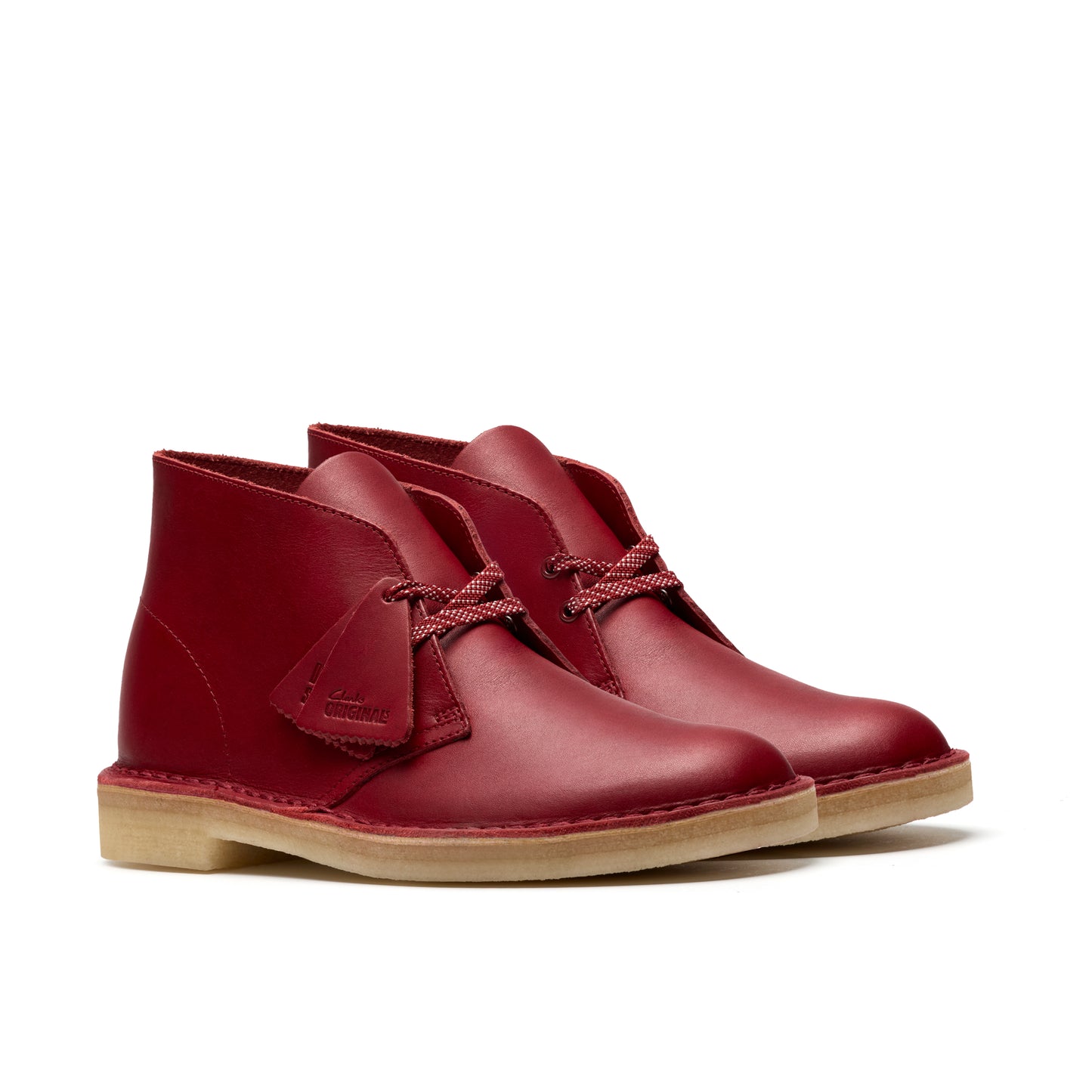 Clark Men's Desert Boot Dark Red Leather 26182825