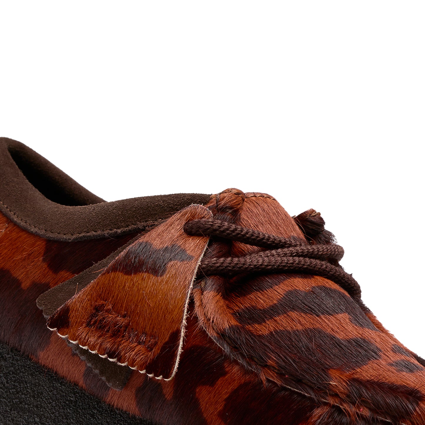 Clark Womens Wallabee Brown Cow Print 26183072