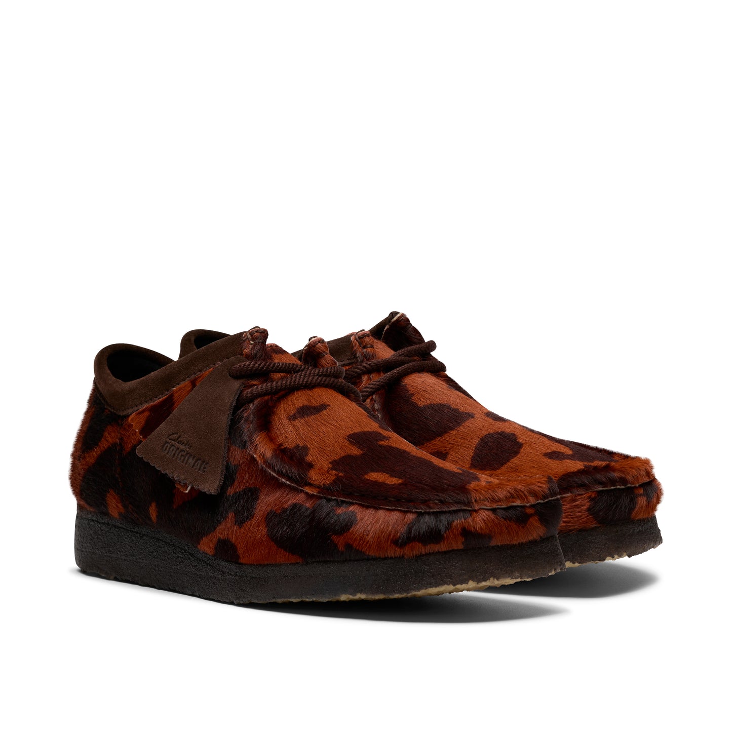 Clarks Mens Wallabee Brown Cow Print 26183756