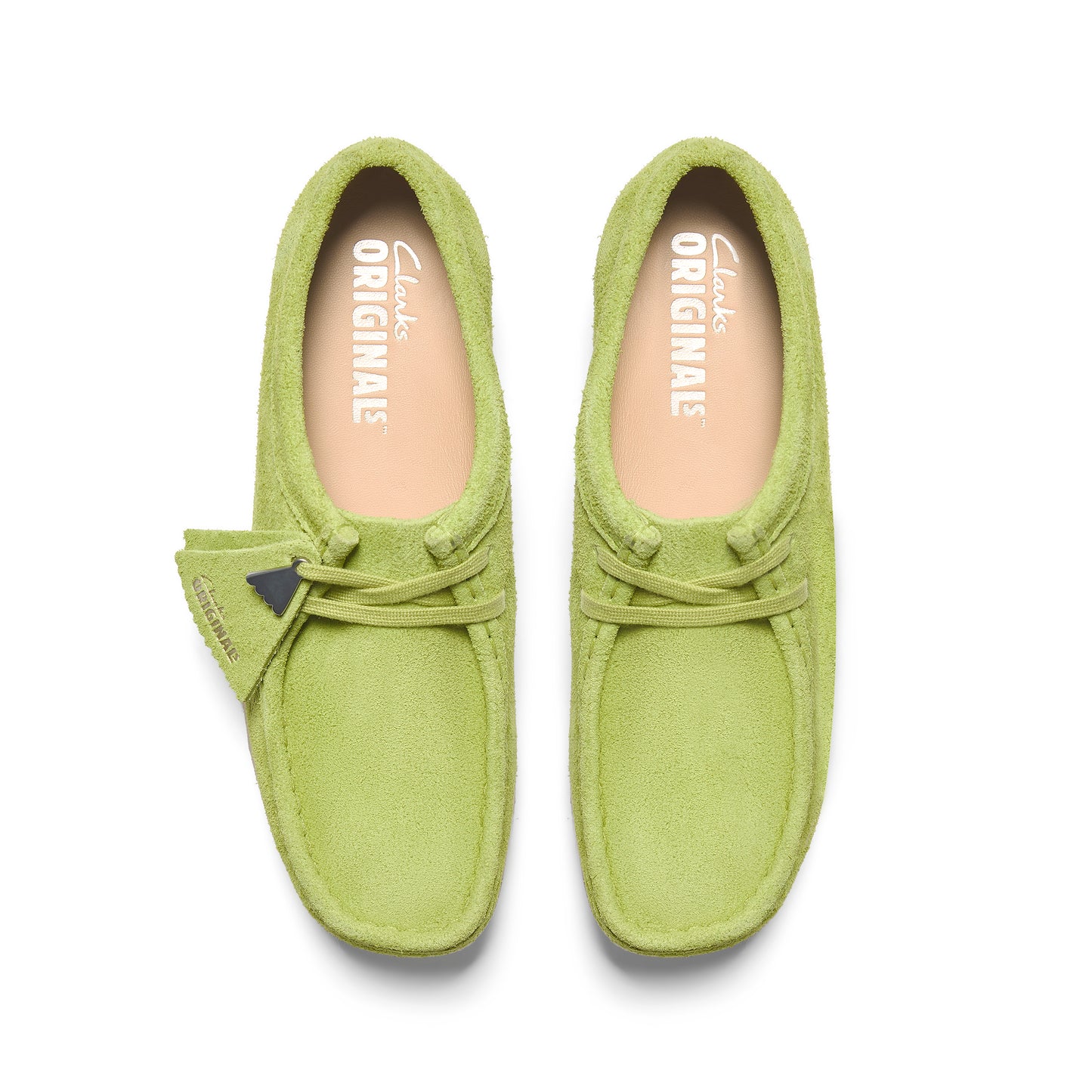 Clark Womens Wallabee Lime Suede 26183774