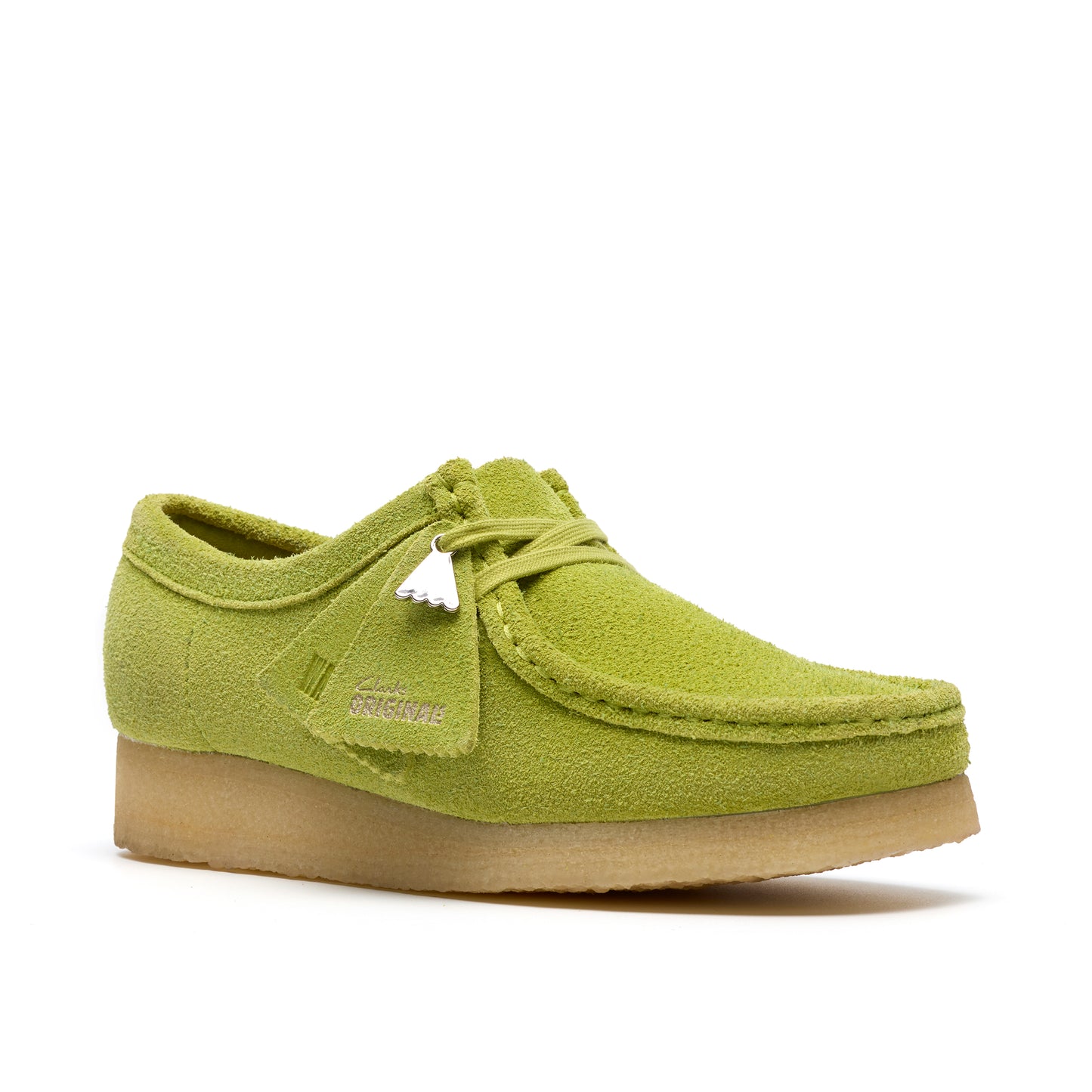 Clark Womens Wallabee Lime Suede 26183774