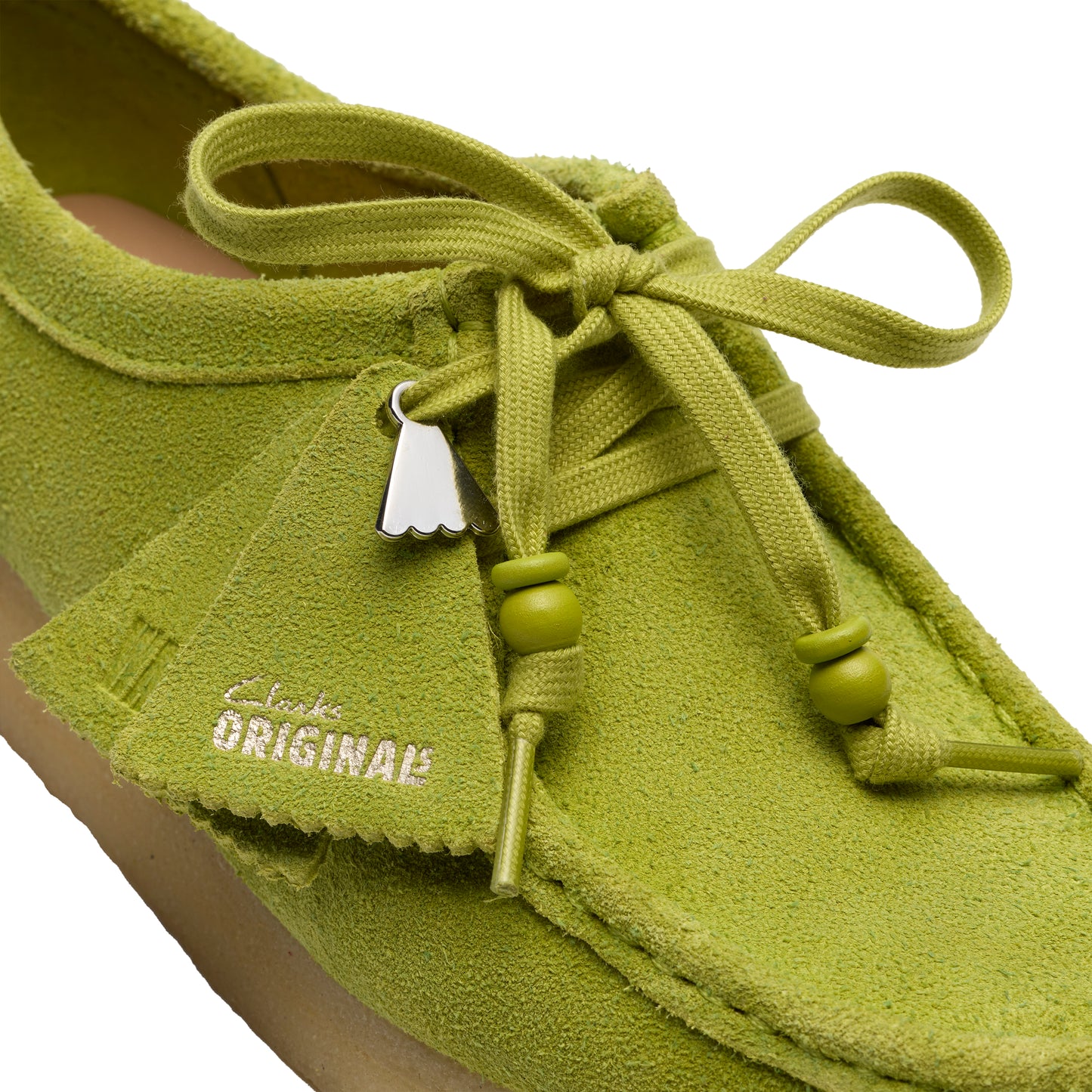 Clark Womens Wallabee Lime Suede 26183774