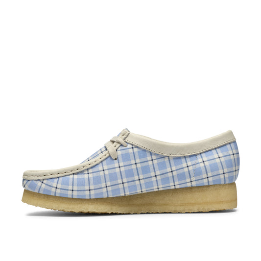 Clark Women's Wallabee Blue Check 26185614