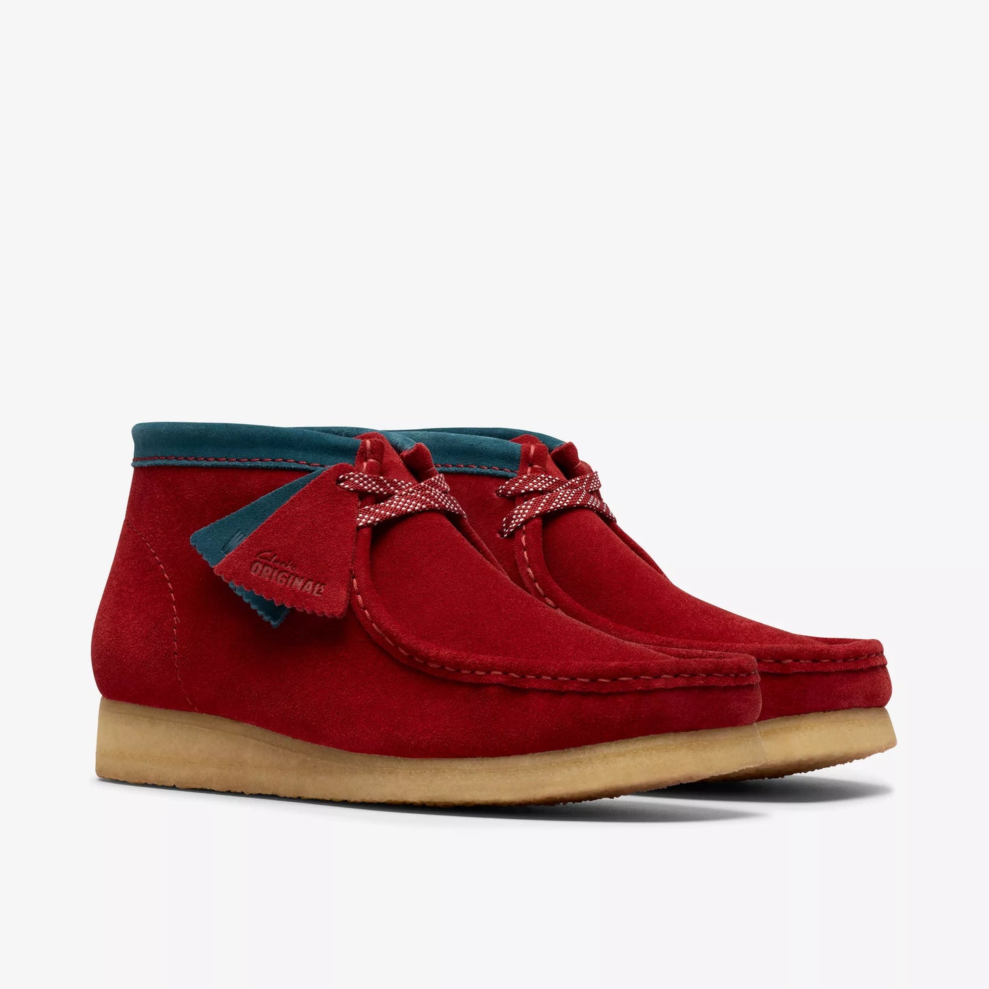 Clark Men's Wallabee Boot Dark Red Suede 26182752