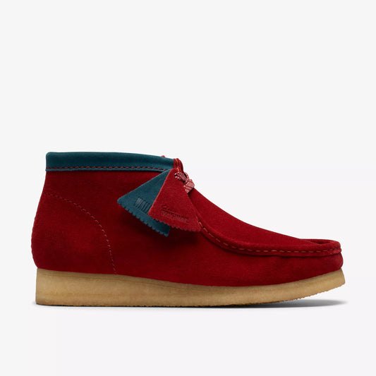 Clark Men's Wallabee Boot Dark Red Suede 26182752