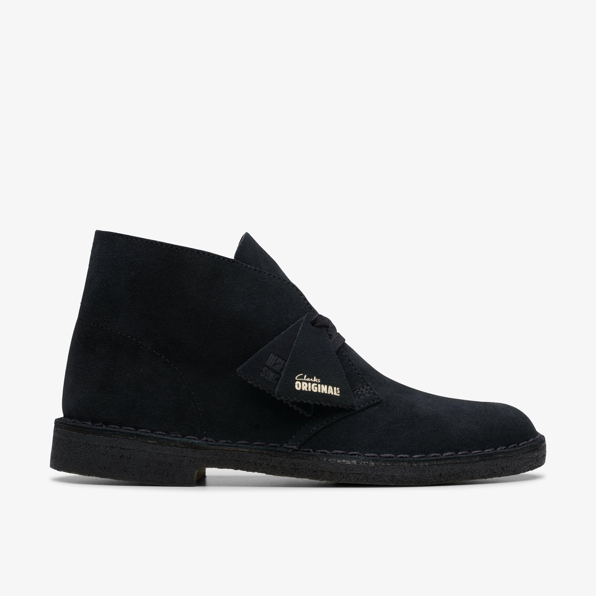 Clarks Desert Boot Black Suede men's shoe – view 83