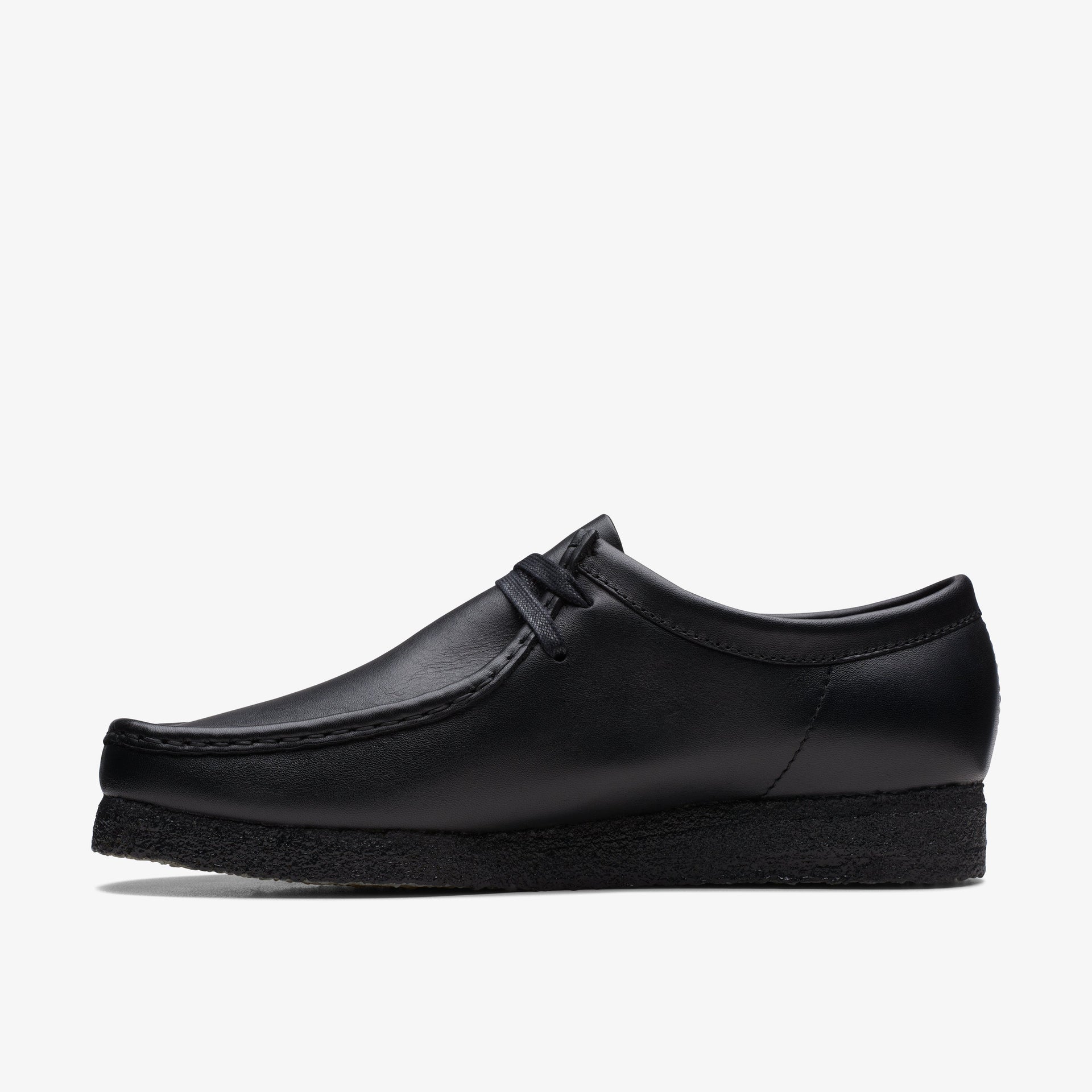 Clarks Mens Wallabee Black Leather