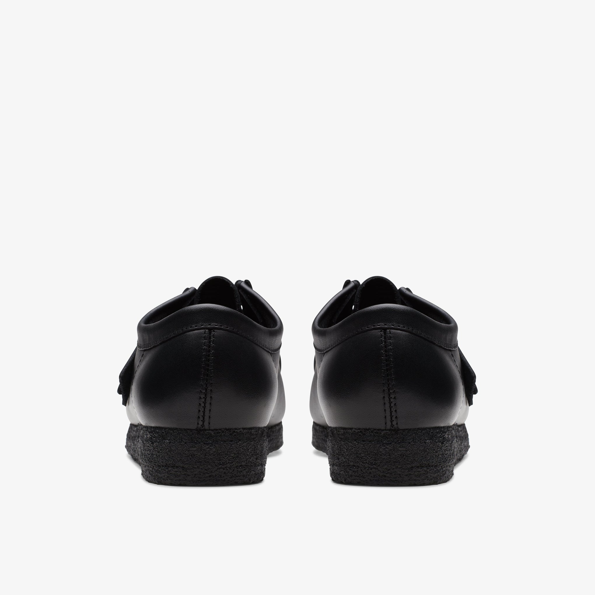 Clarks Mens Wallabee Black Leather