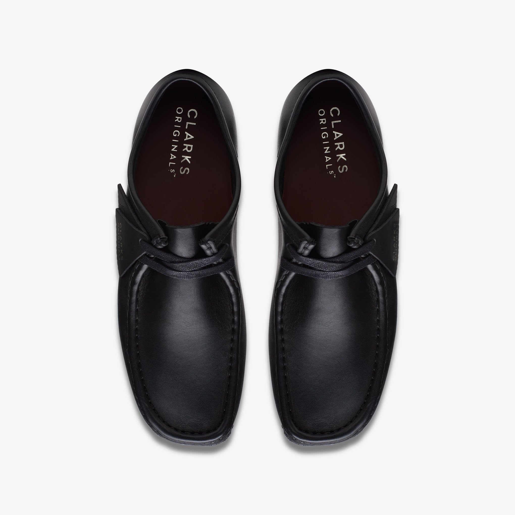 Clarks Mens Wallabee Black Leather