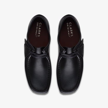 Clarks Wallabee Black Leather men's shoe – view 6