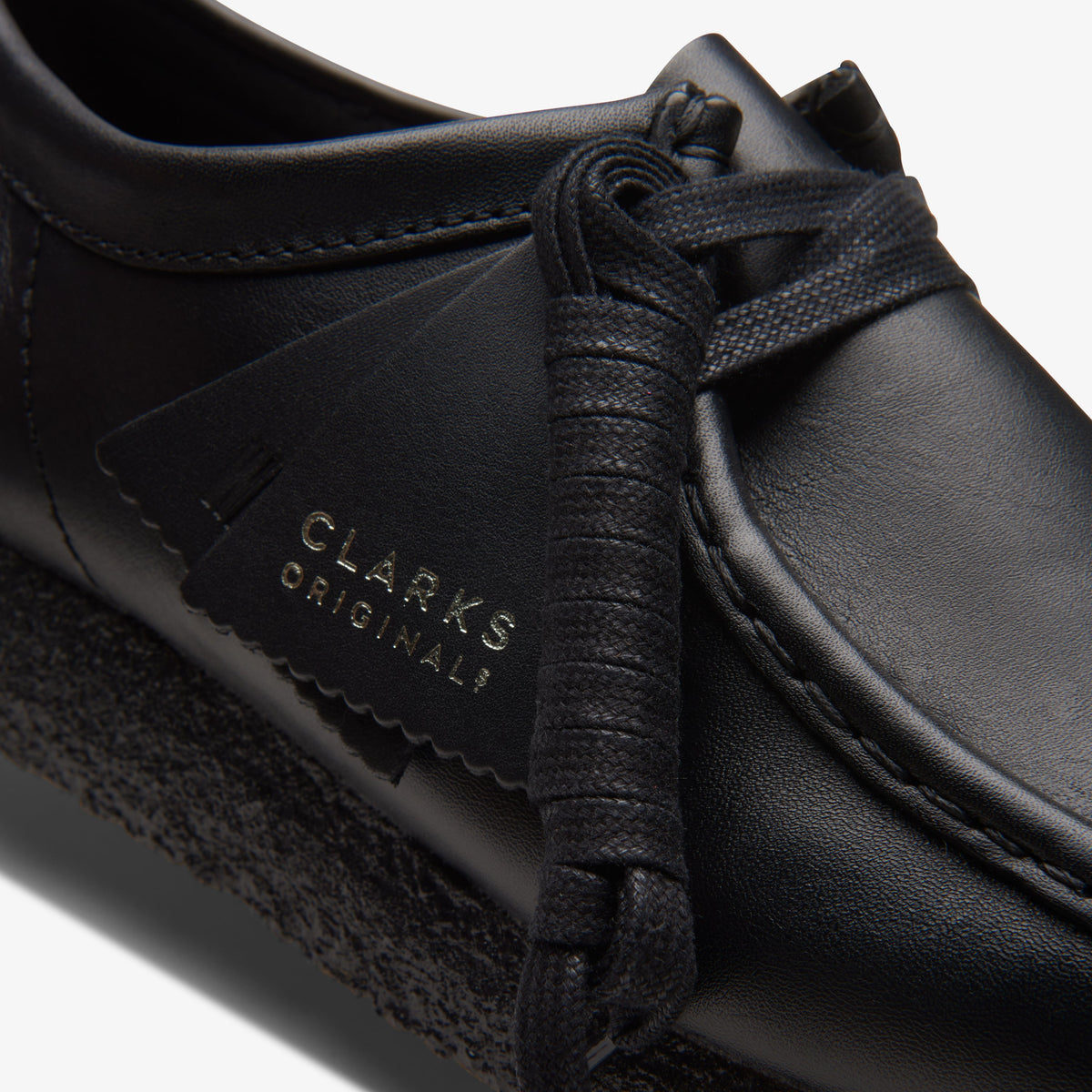 Clarks Wallabee Black Leather men's shoe – view 8