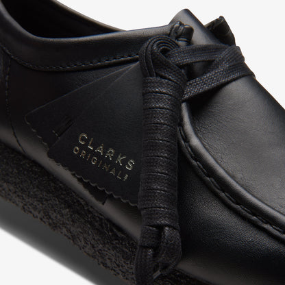 Clarks Wallabee Black Leather men's shoe – view 8