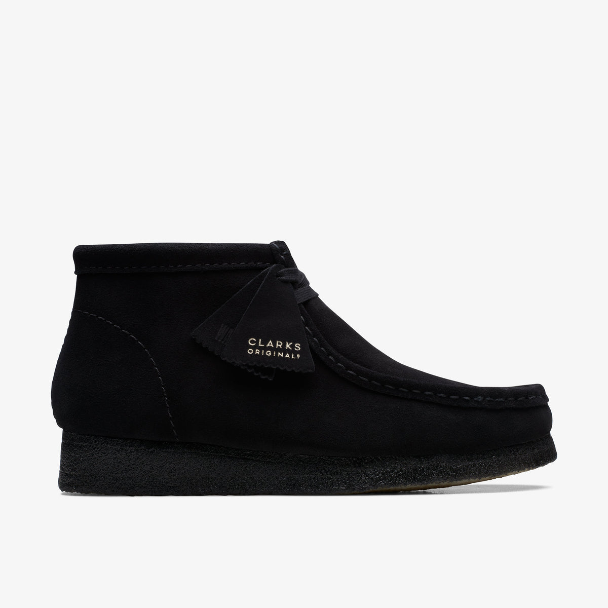 Clarks Wallabee Boot Black Suede men's shoe – view 1