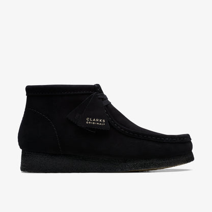 Clarks Wallabee Boot Black Suede men's shoe – view 1